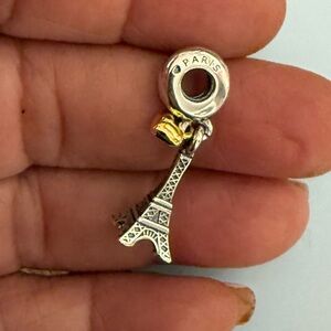 Pandora Silver and Gold Eiffel Tower Charm